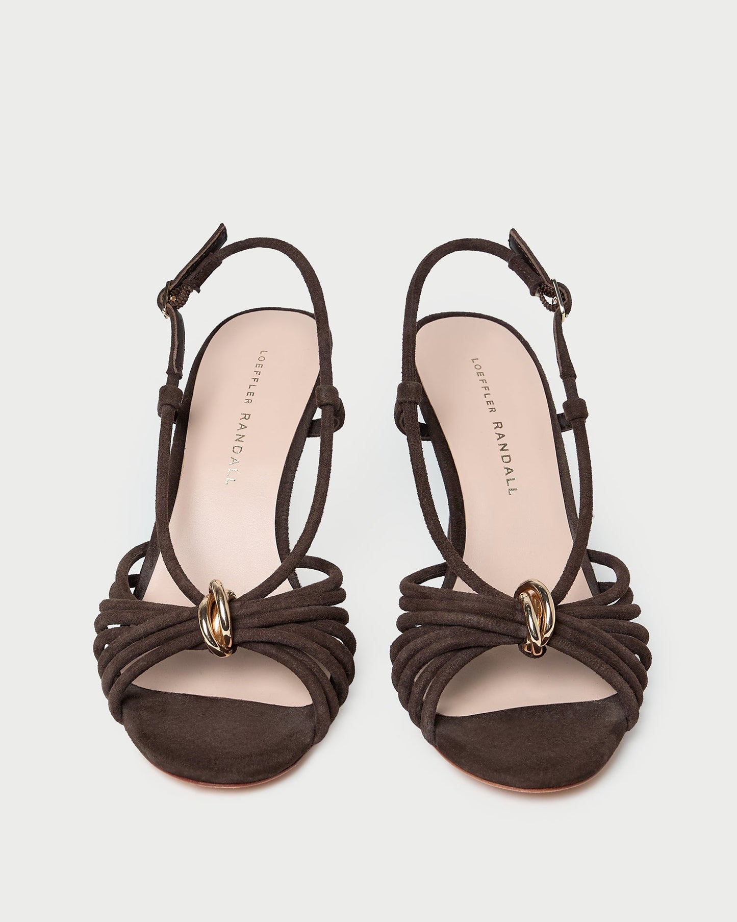 Mareka Brown Suede Heeled Sandal