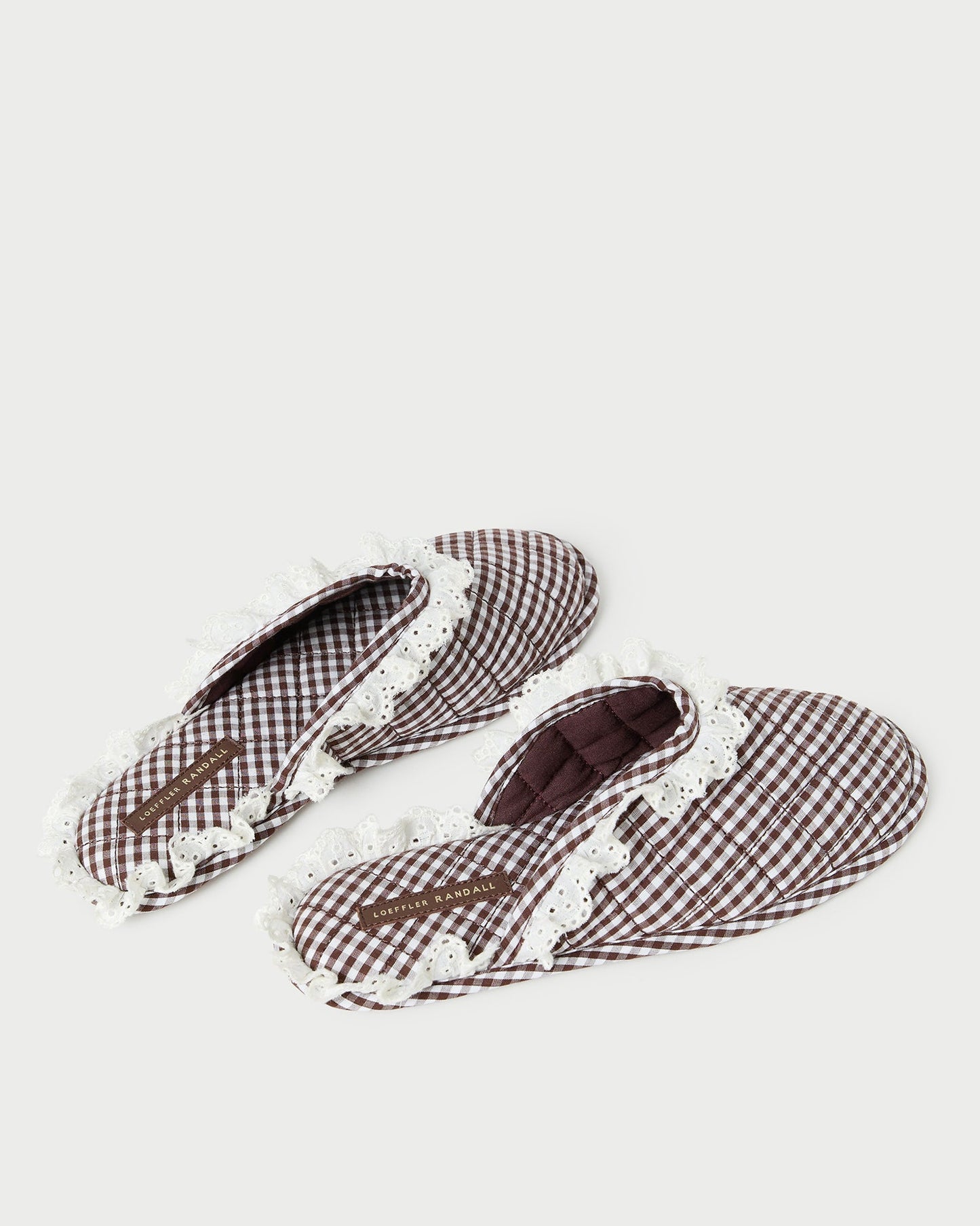 Marky Brown/White Gingham Slipper