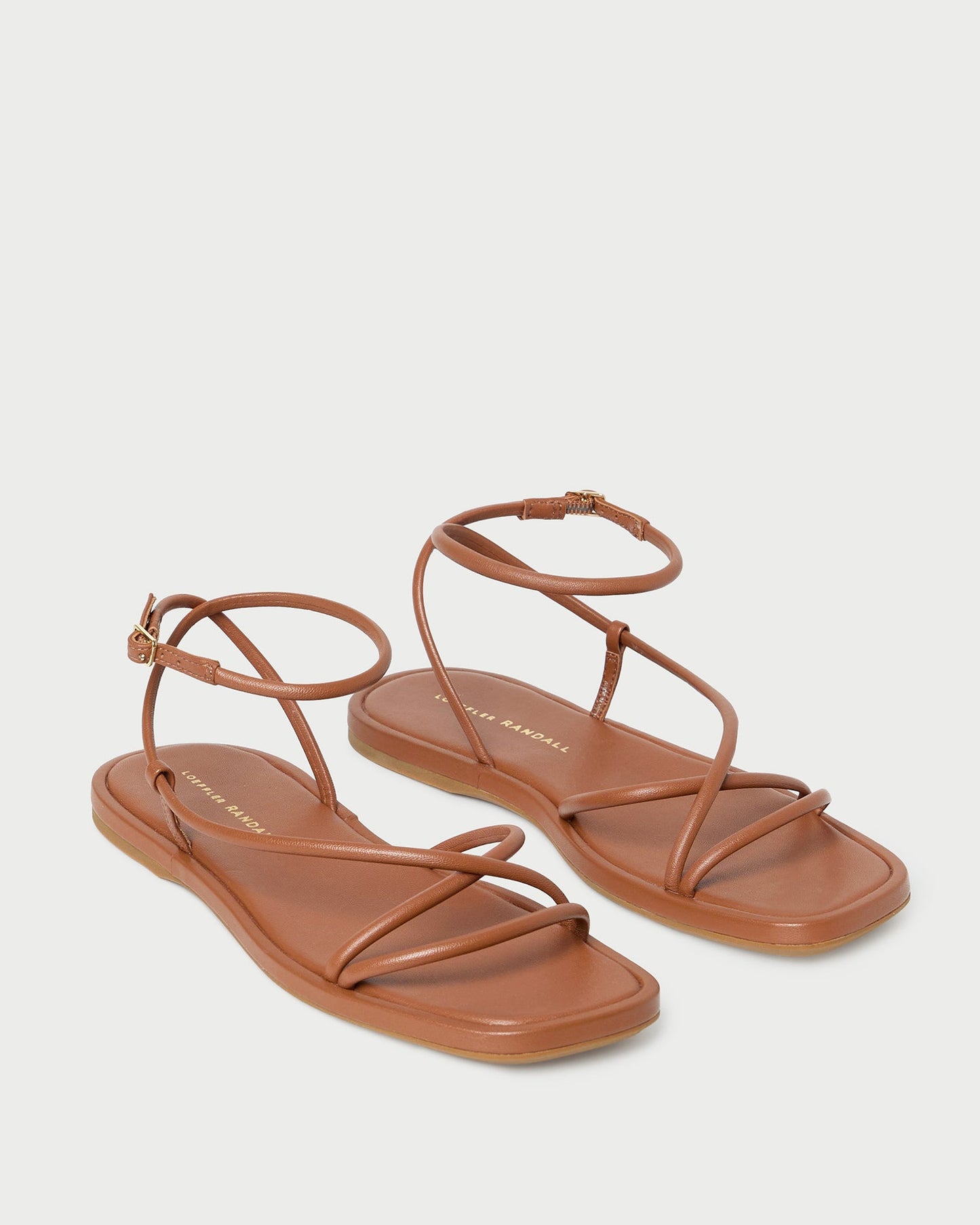 Noor Timber Leather Flat Sandal