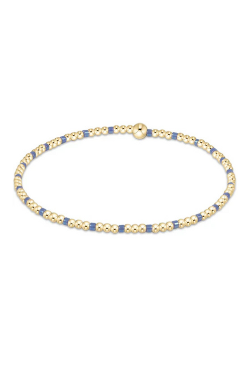 Hope Sincerity 2mm Bead Bracelet - Bright Blue