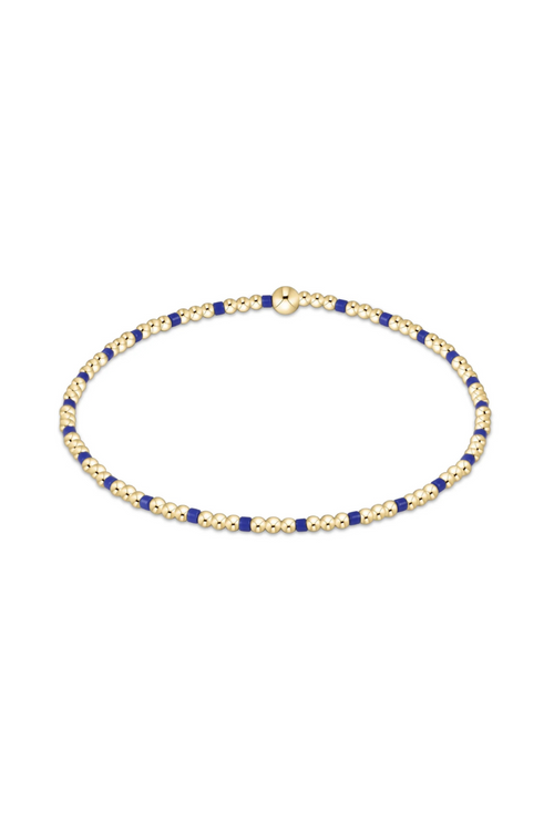 Gameday Hope Sincerity Pattern 2mm Bead Bracelet-Blue