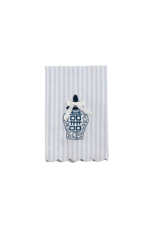 Ginger Jar Embroidered Towel