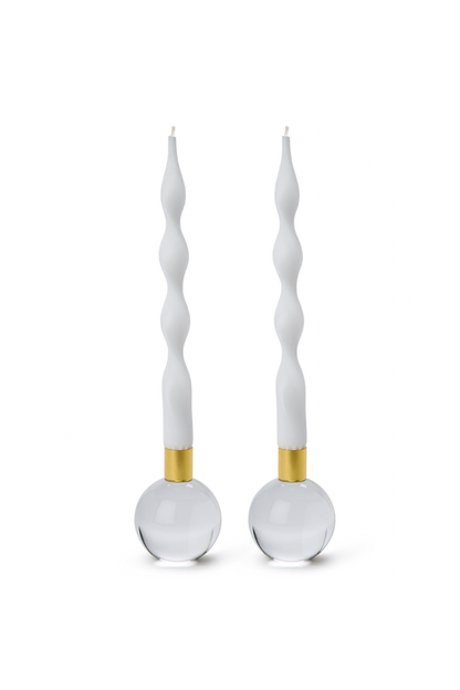 Color Pop Clear Taper Candleholder