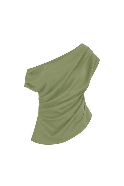 Roslyn Off Shoulder Top Olive