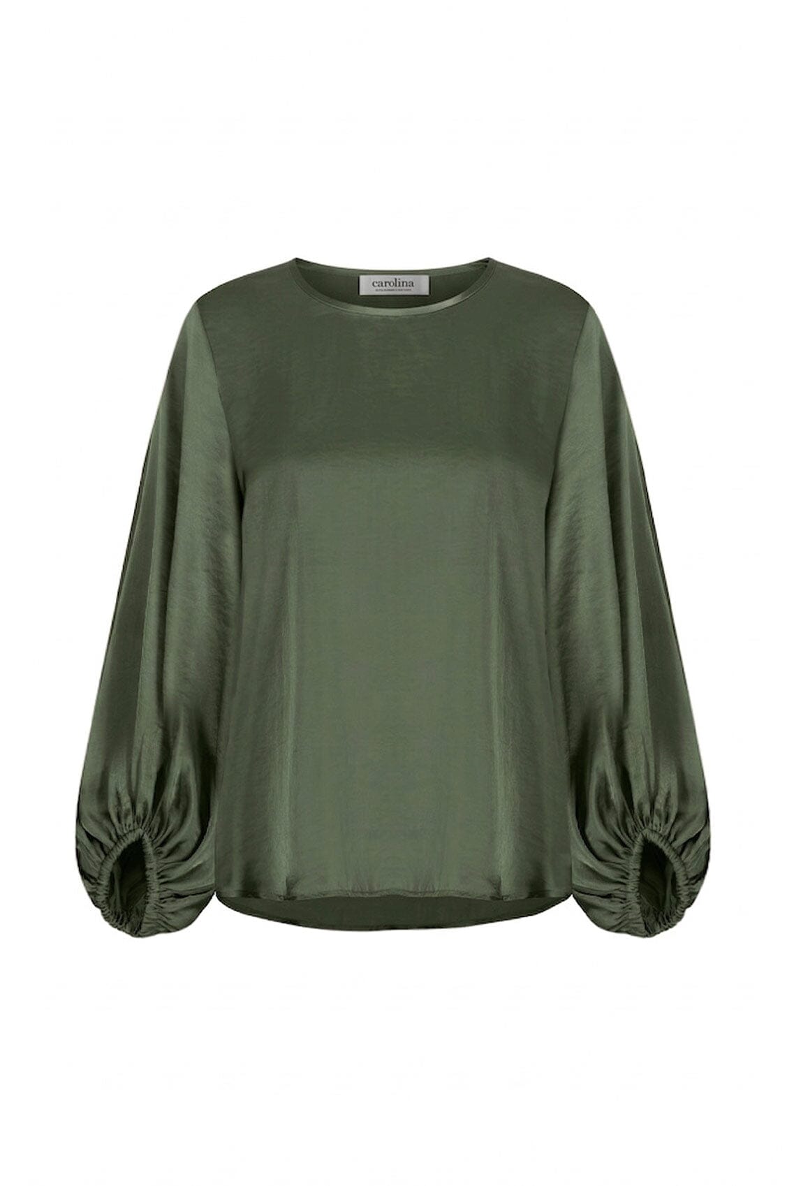 Sophia Round Neck Long Sleeve Top Olive