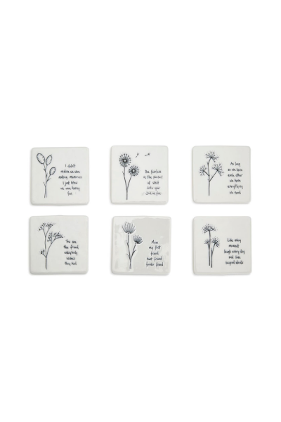 Floral Coasters with Sayings
