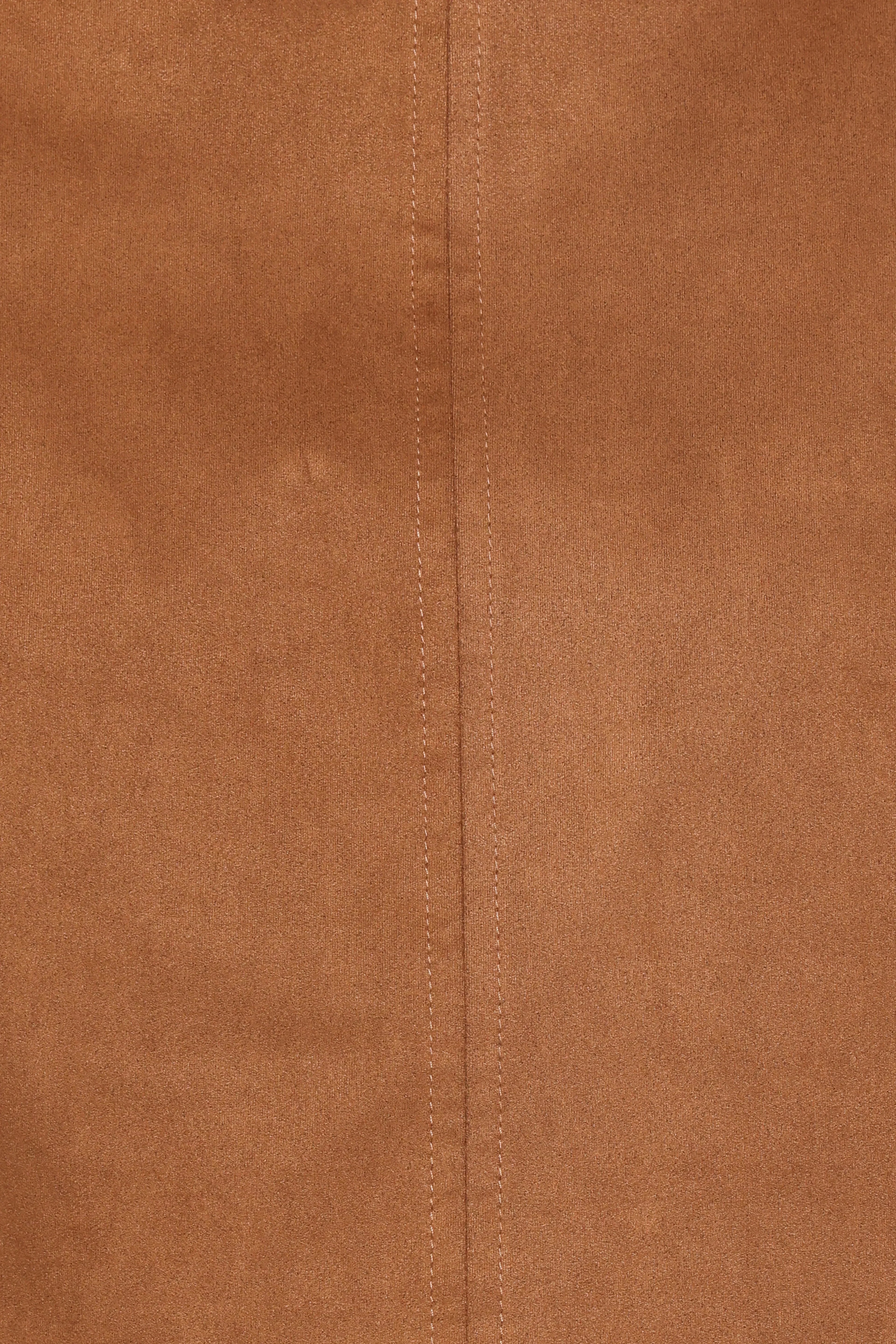 Charles Faux Sueded Top - Camel
