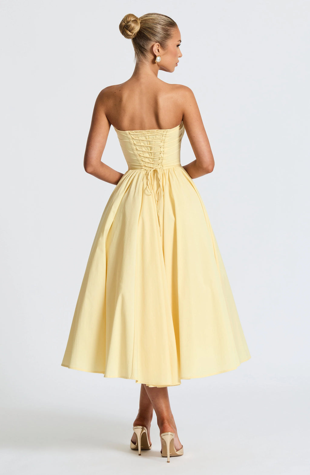 Prim Midi Dress - Lemon