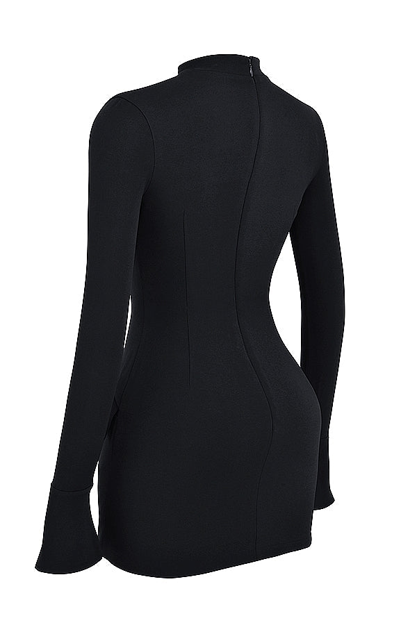 black mini dress