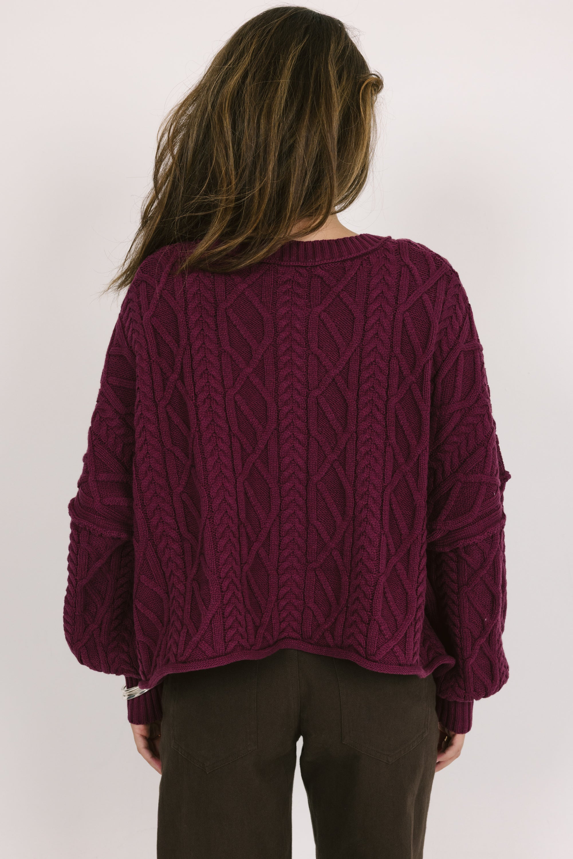 Eva Sweater in Burgundy