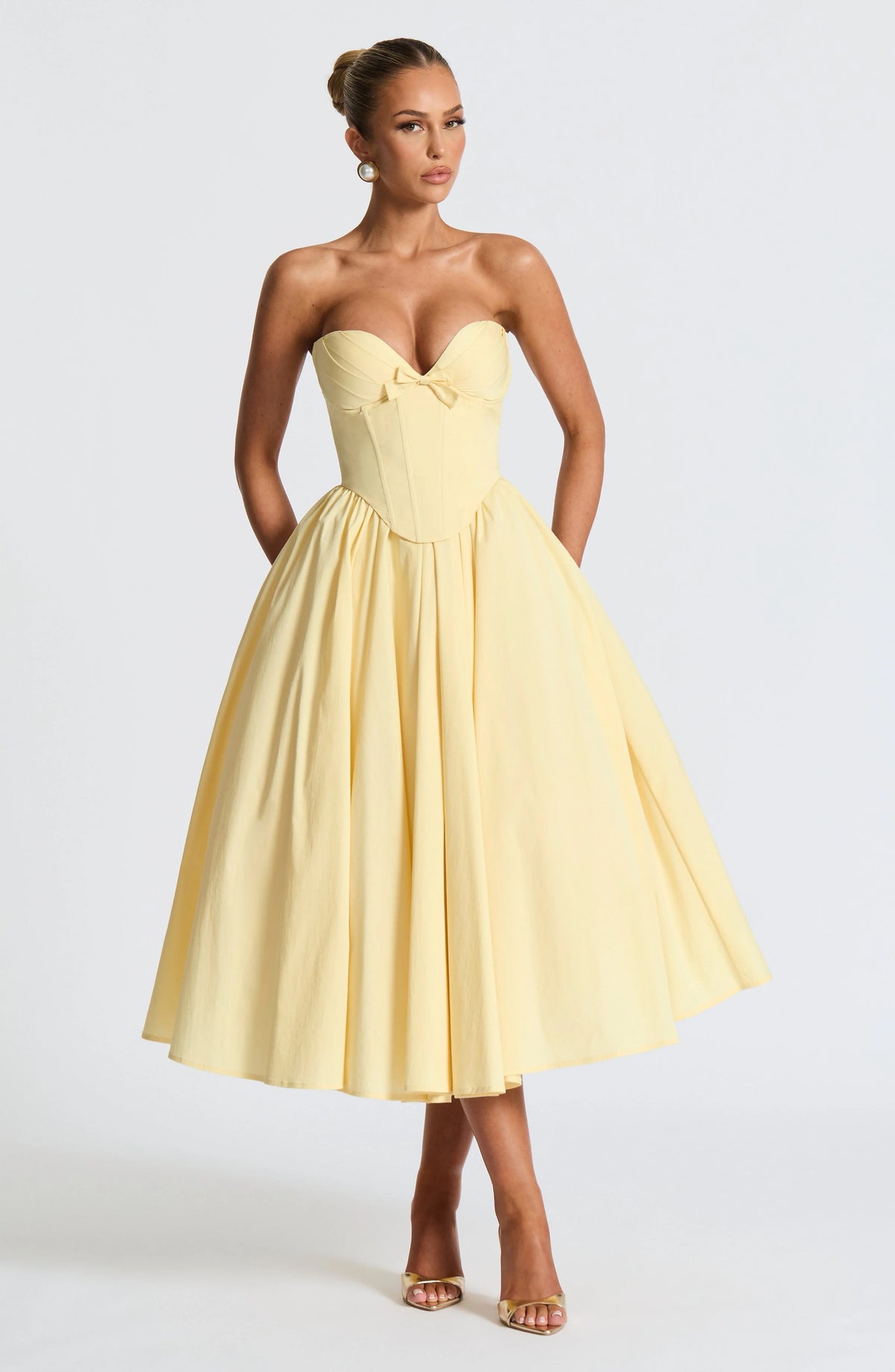 Prim Midi Dress - Lemon