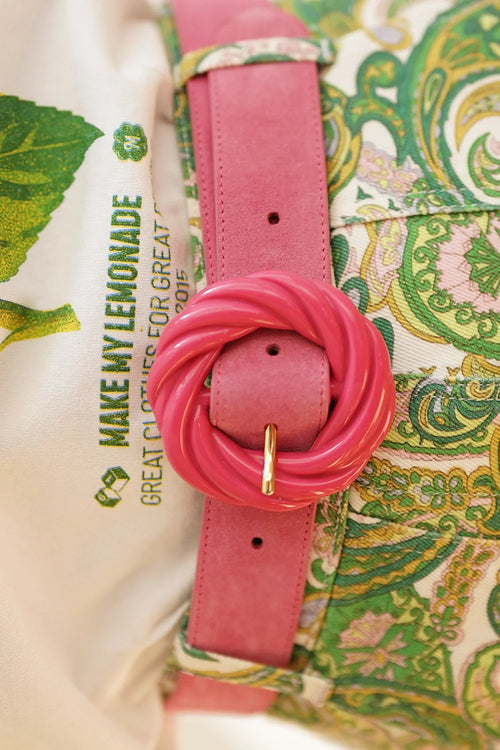 CEINTURE TORSADE SUEDE PINK