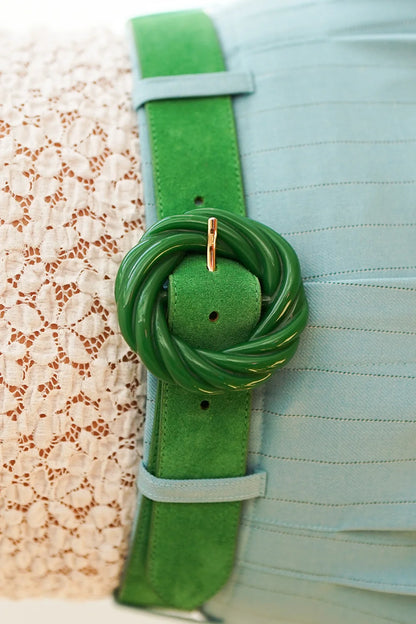 CEINTURE TORSADE SUEDE GREEN