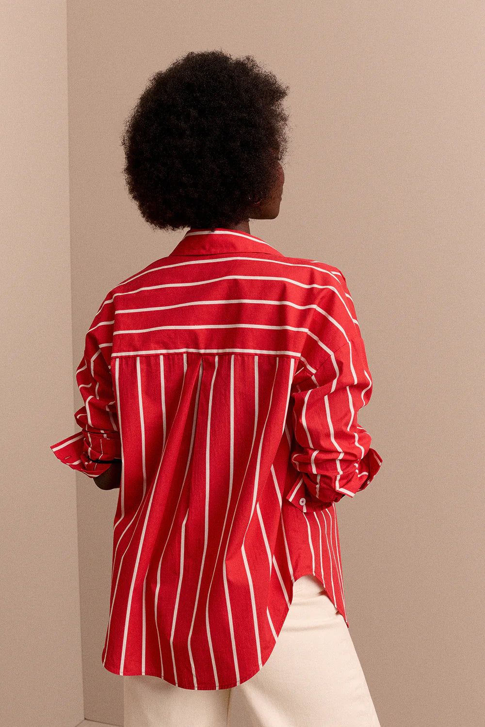 CHEMISE OMER RAYURES ROUGE