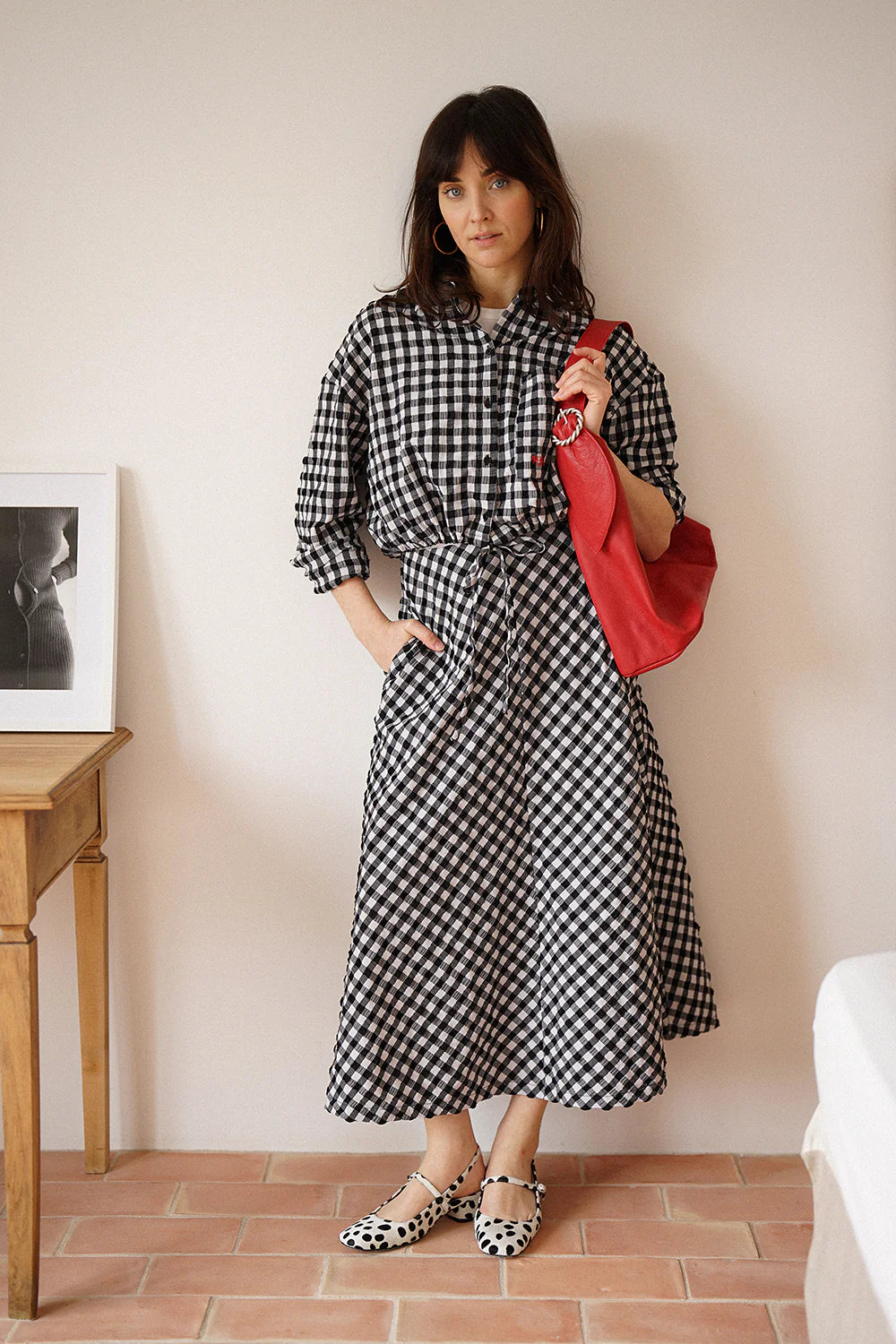 CHEMISE OMAR VICHY NOIR & BLANC