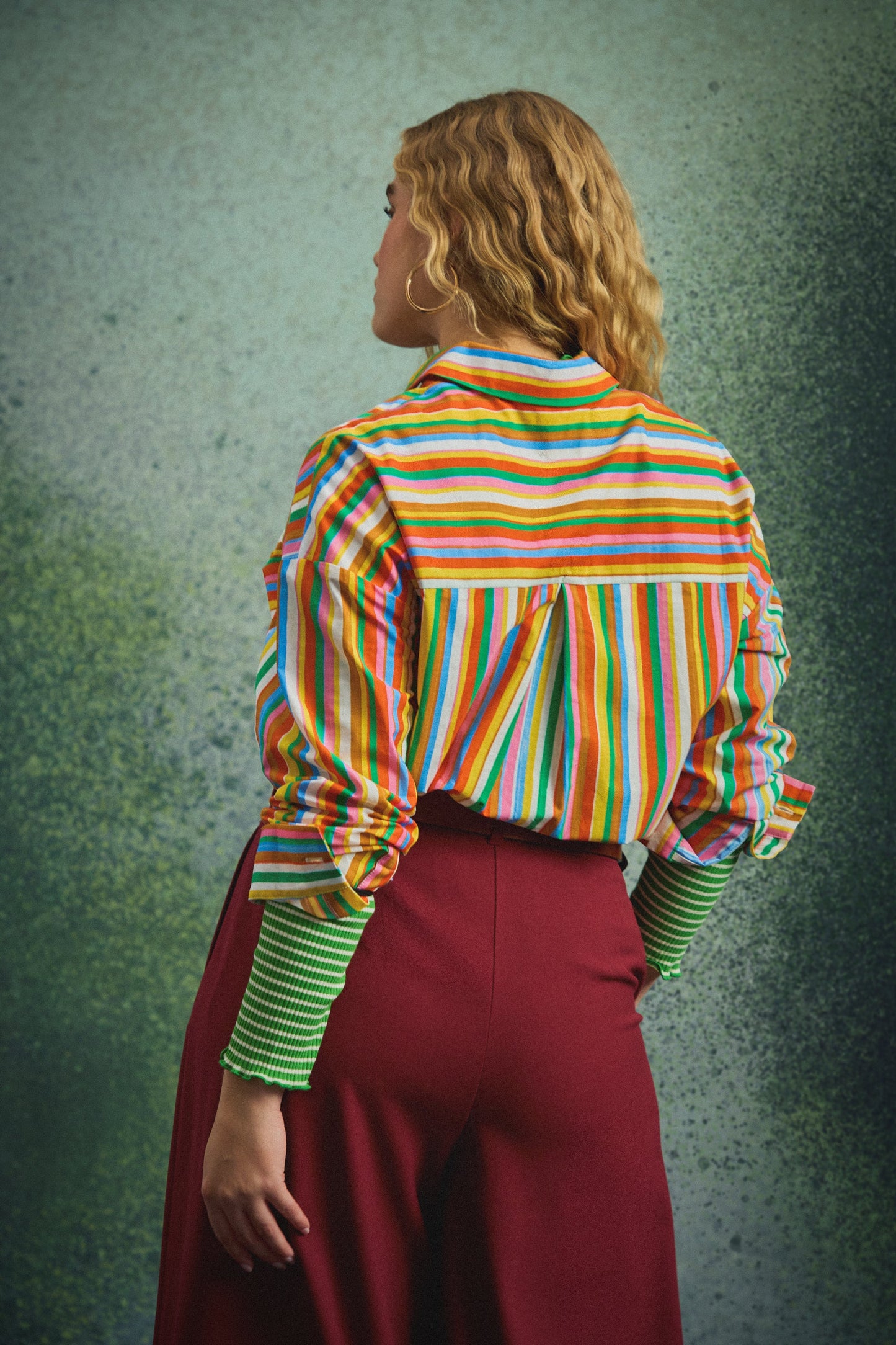CHEMISE OMER FUZZY STRIPES