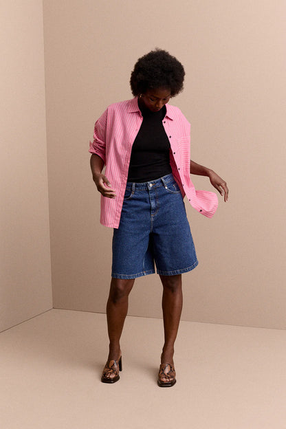 CHEMISE OMER RAYURES ROSES