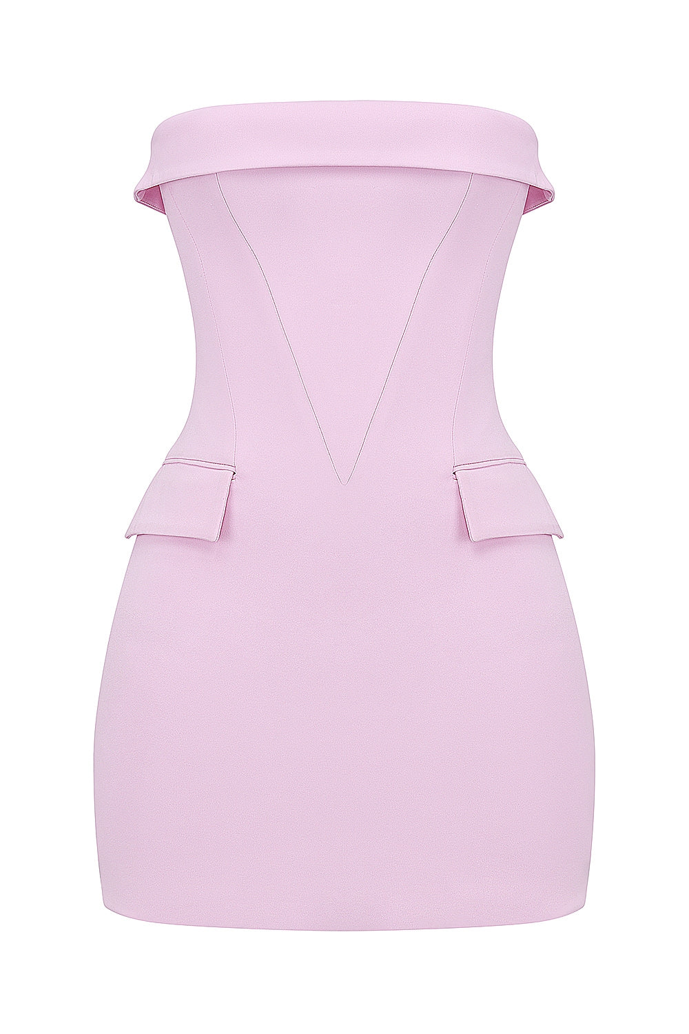 cotton candy strapless mini dress