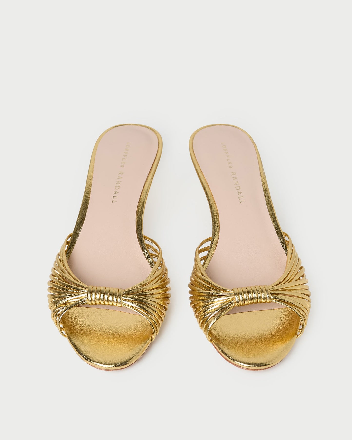 Dixie Gold Leather Kitten Heel