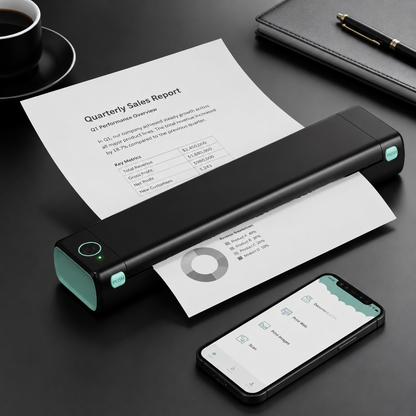🔥Portable Printer Wireless, Compatible With Phone & Laptop