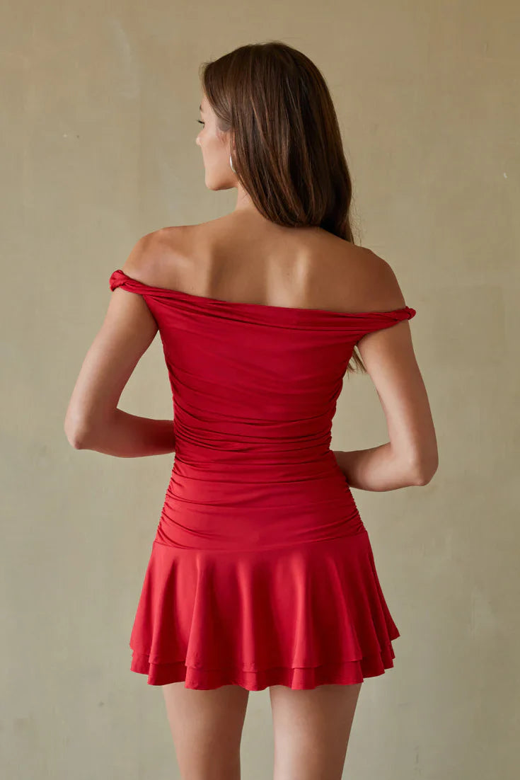 Cambria Twist Strap Mini Dress