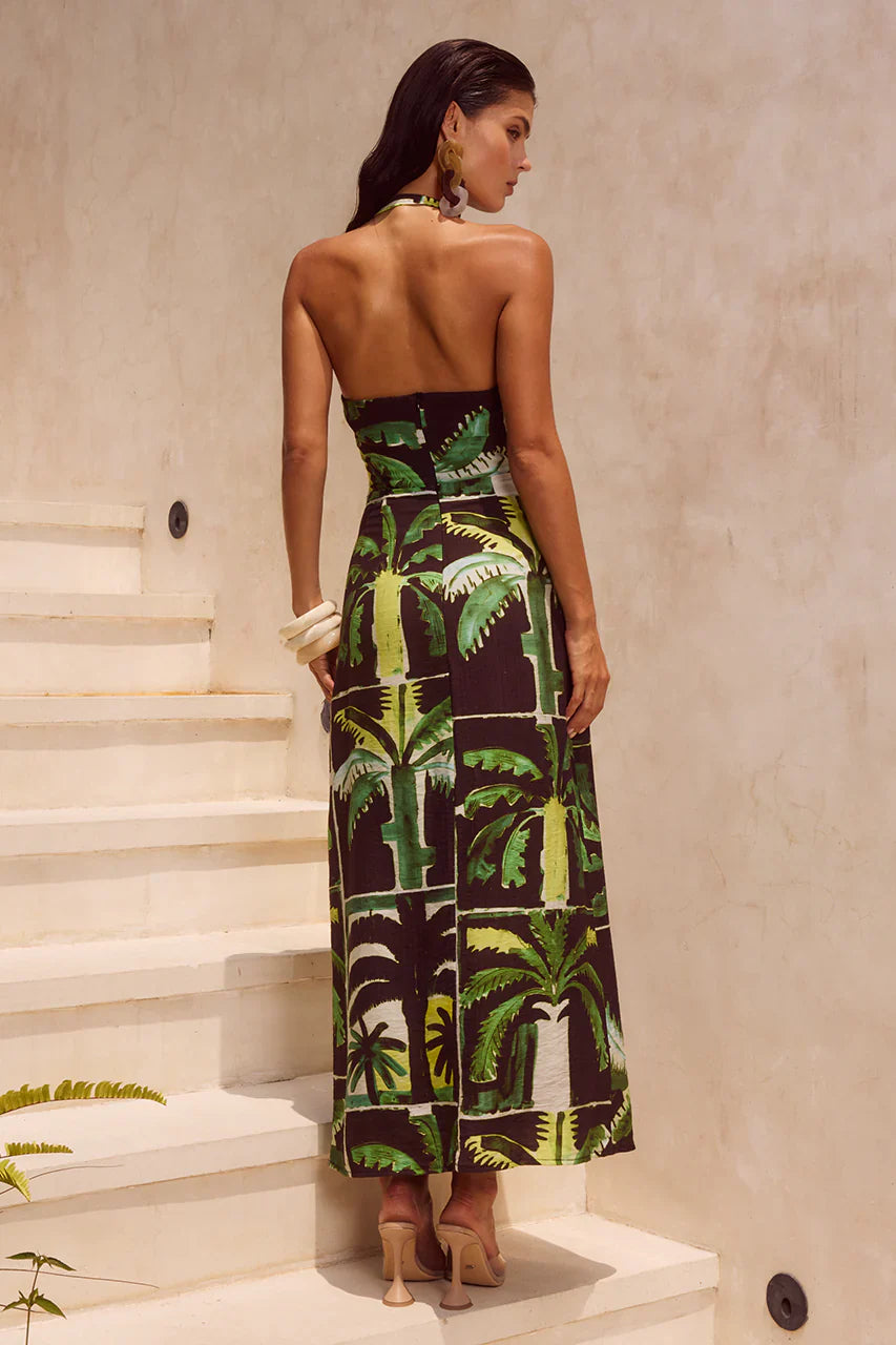 MIRANTO MIDI DRESS - ARLO GREEN