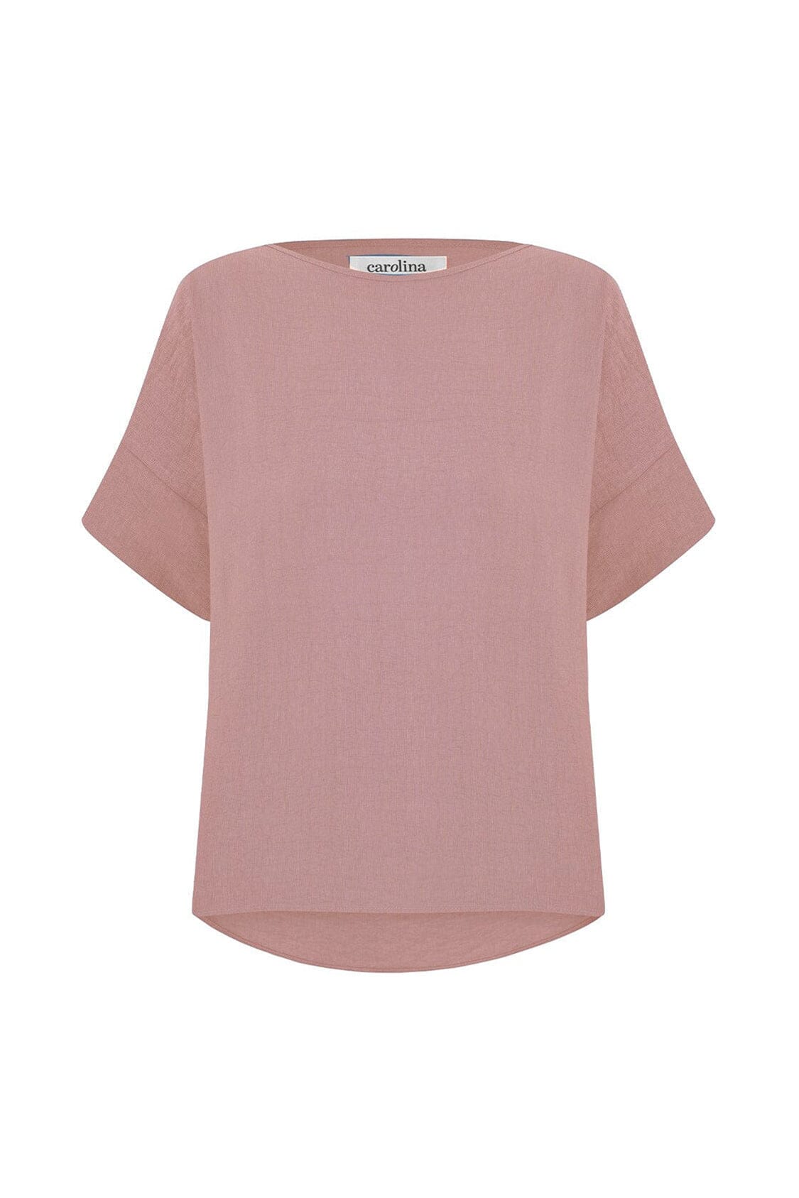Gemma Short Sleeve Round Neck Top Rose