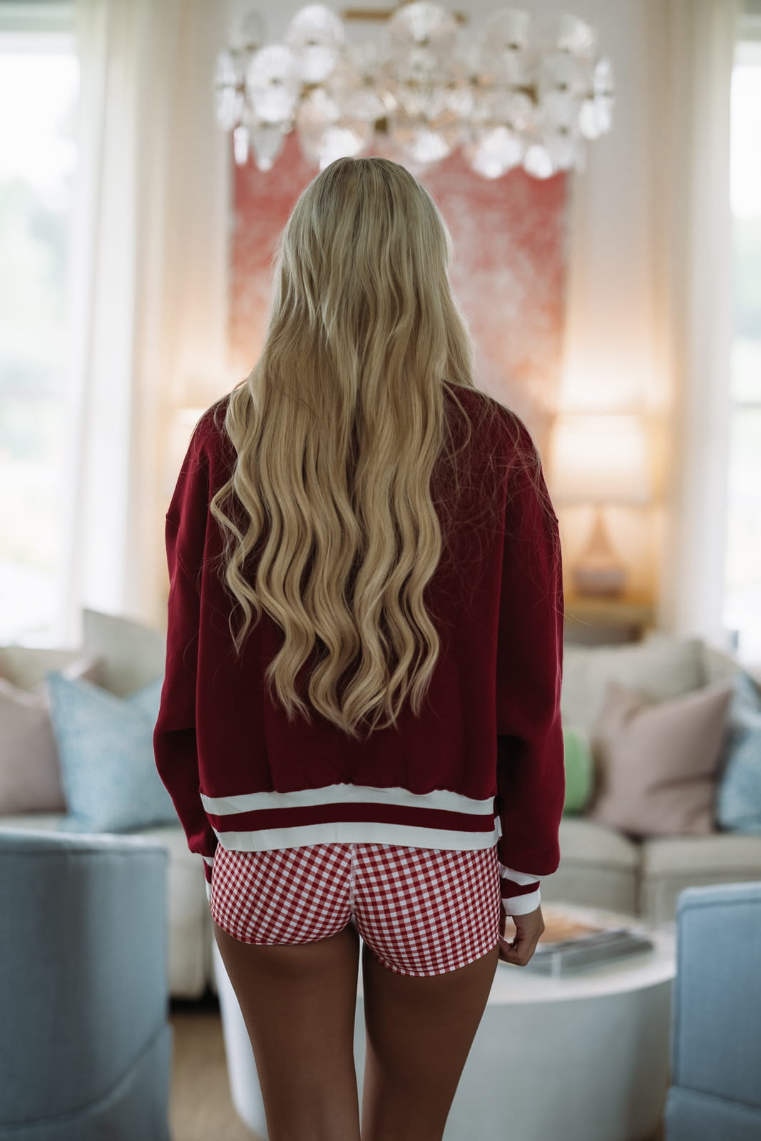 Alabama Cropped Sweatshirt - Crimson and White