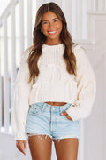 Endless Crush Chunky Bow Sweater  - Ivory (FINAL SALE)