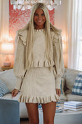 Winter Chill Sweater and Mini Skirt Set - Light Taupe