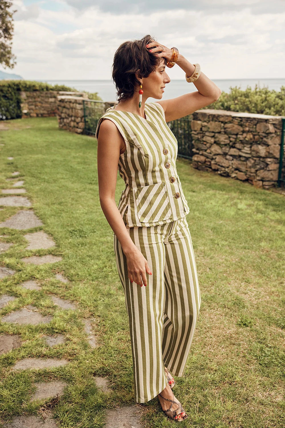 JEAN KARL PISTACCIO STRIPES