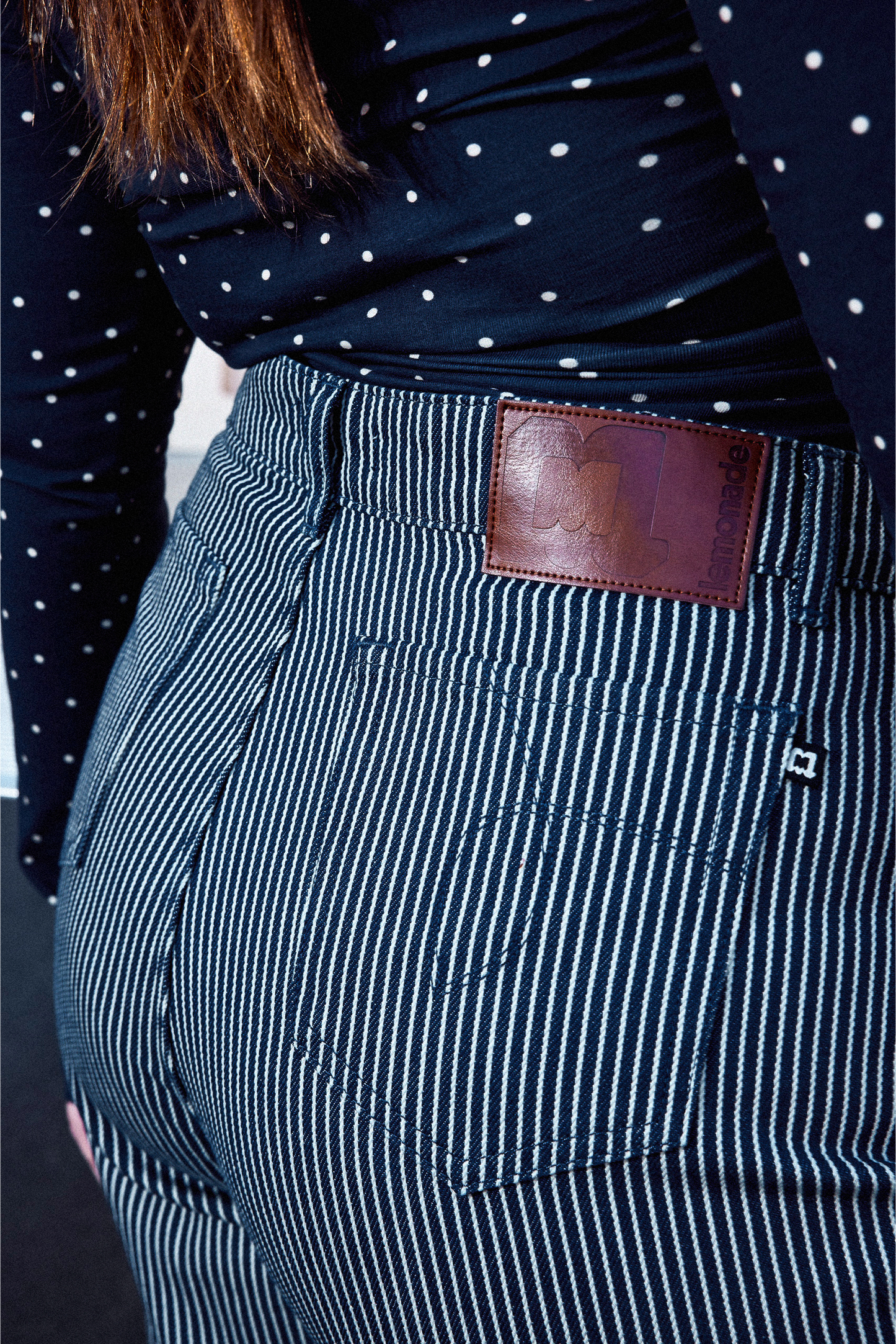 JEAN MARCO RAYURES NAVY