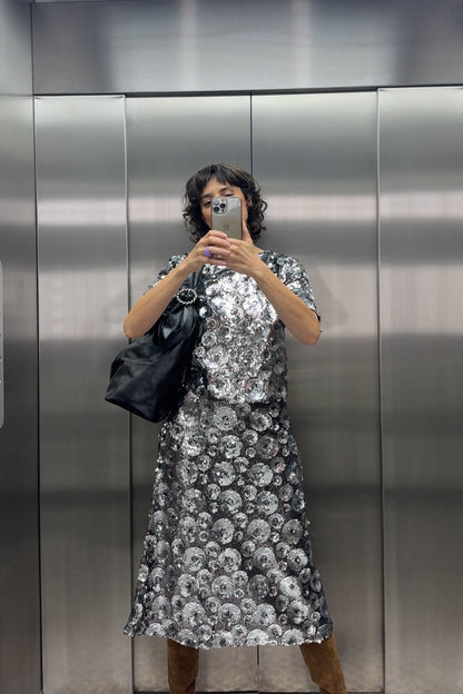JUPE NANA SEQUINS FLEURS