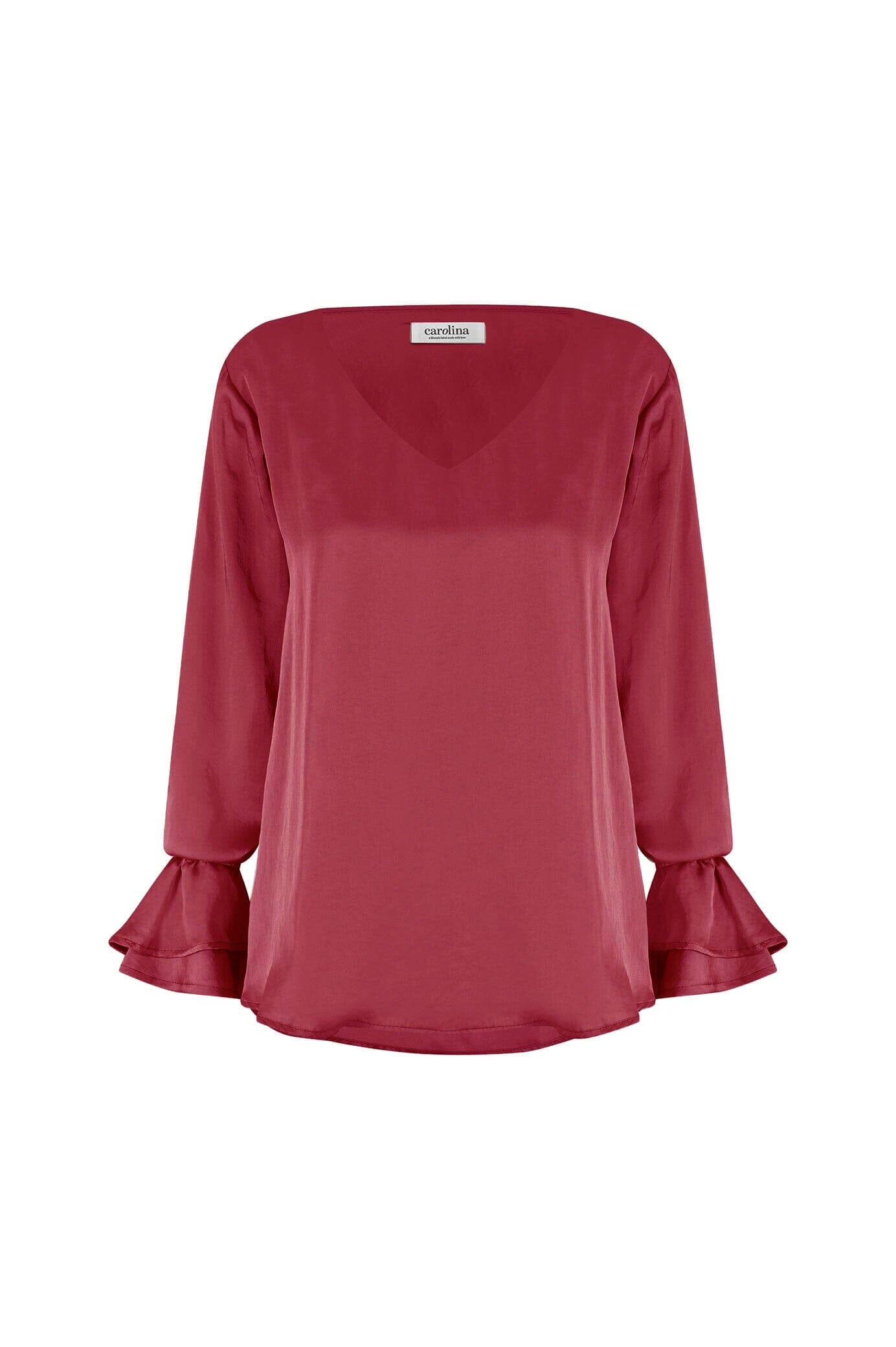 Lola Long Sleeve Top Burgundy