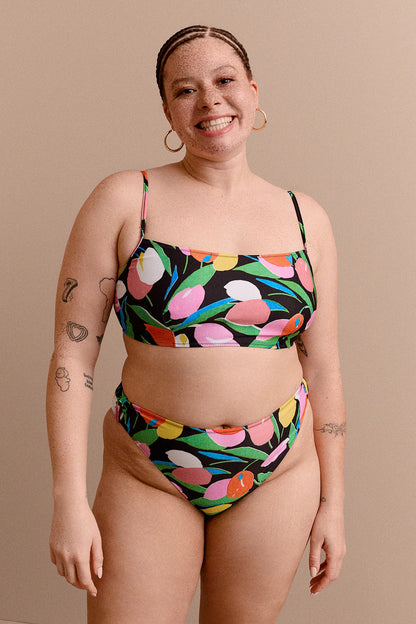 BAS DE MAILLOT LIO BLACK DREAMY GARDEN
