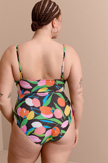 MAILLOT LINO BLACK DREAMY GARDEN