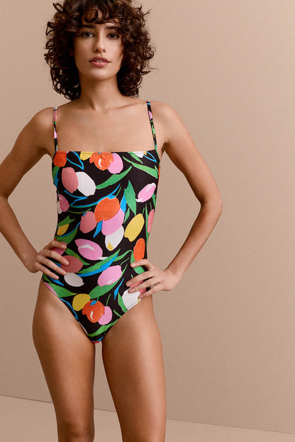 MAILLOT LINO BLACK DREAMY GARDEN