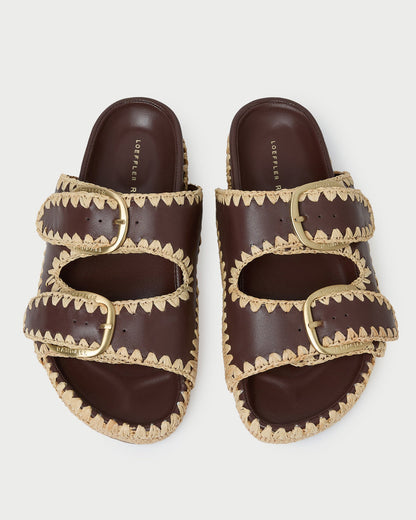 Nico Chocolate/Natural Two-Band Sandal