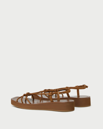 Nomi Cacao Suede Platform Sandal